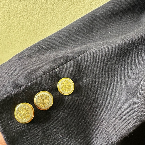 Talbots Navy Double-Breasted Women's Coat Size 10 - Picture 4 of 5